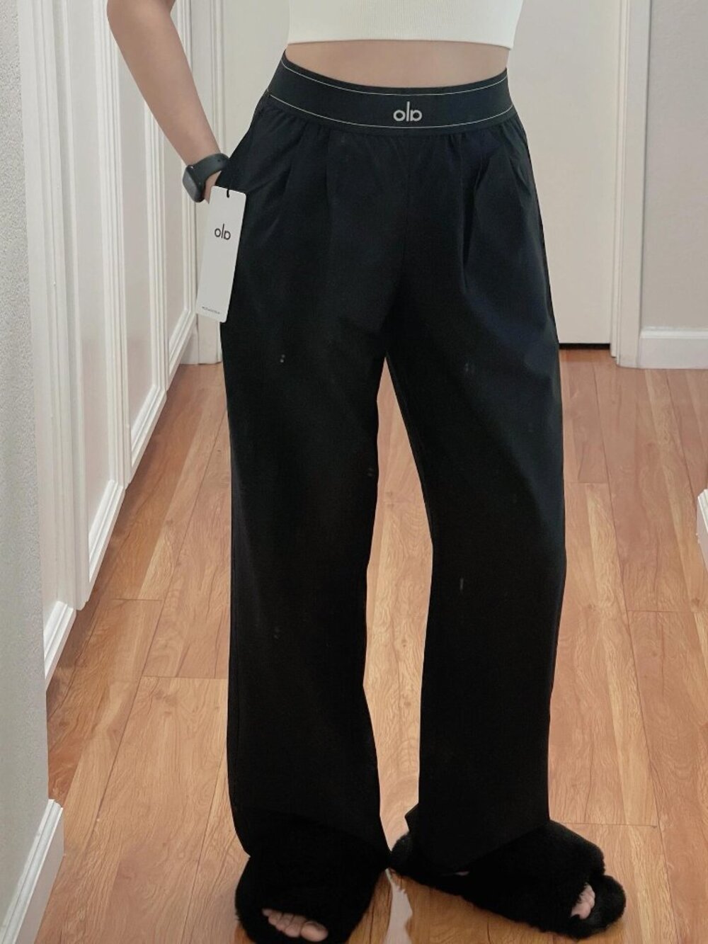 NWT🥂ALO Yoga Suit Up Trouser Black 30" Inseam Regular💫